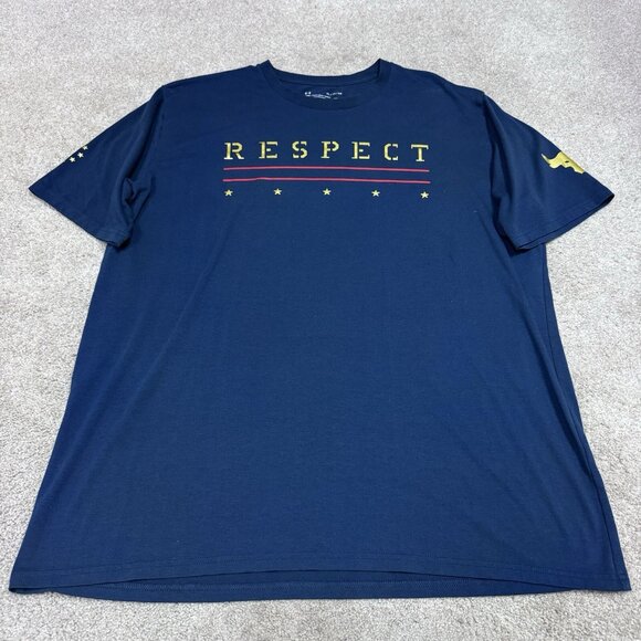 Under Armour T-Shirt Men’s Blue Red Gold Short Sleeve Size XL - Picture 1 of 10